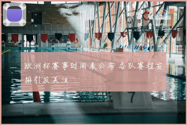 欧洲杯赛事时间表公布 各队赛程安排引发关注